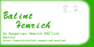 balint hemrich business card